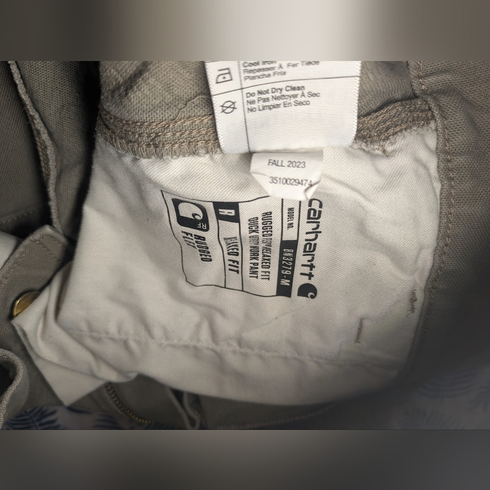 Carhartt Beige Work Pants Size 30x30 - Picture 6 of 11